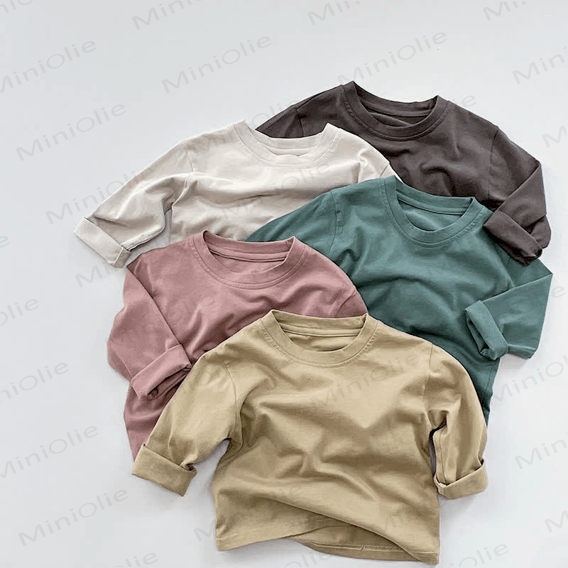 Toddler Retro Solid Color Casual T-Shirt - image 7