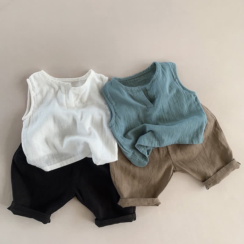 Toddler Solid Color Soft Simple Pants - image 8