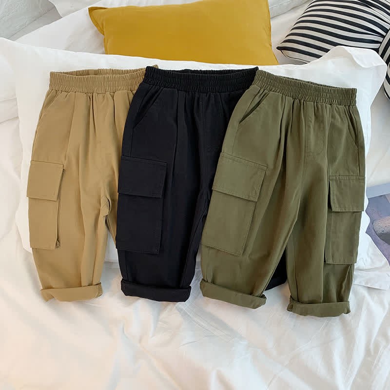 Toddler Boy Worker Solid Color Pants - image 2