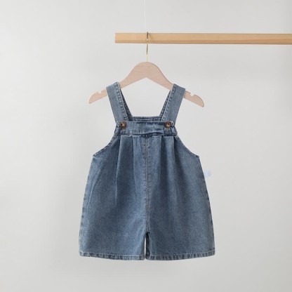 Toddler Solid Color Unisex Overalls - Blue - 5-7T - image 10