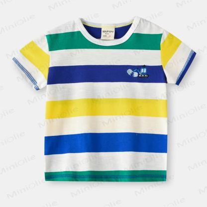 Toddler Boy Car Fox Fashion T-Shirt - Stripe - 8Y - image 2