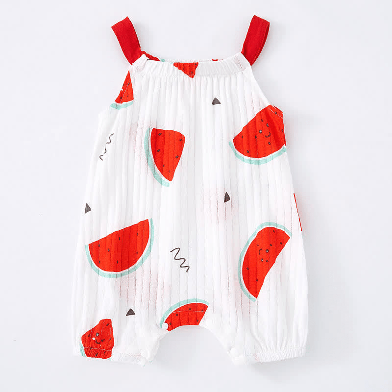 Baby Newborn Fruit Animal Strap Romper - Red - 12-18M - image 3