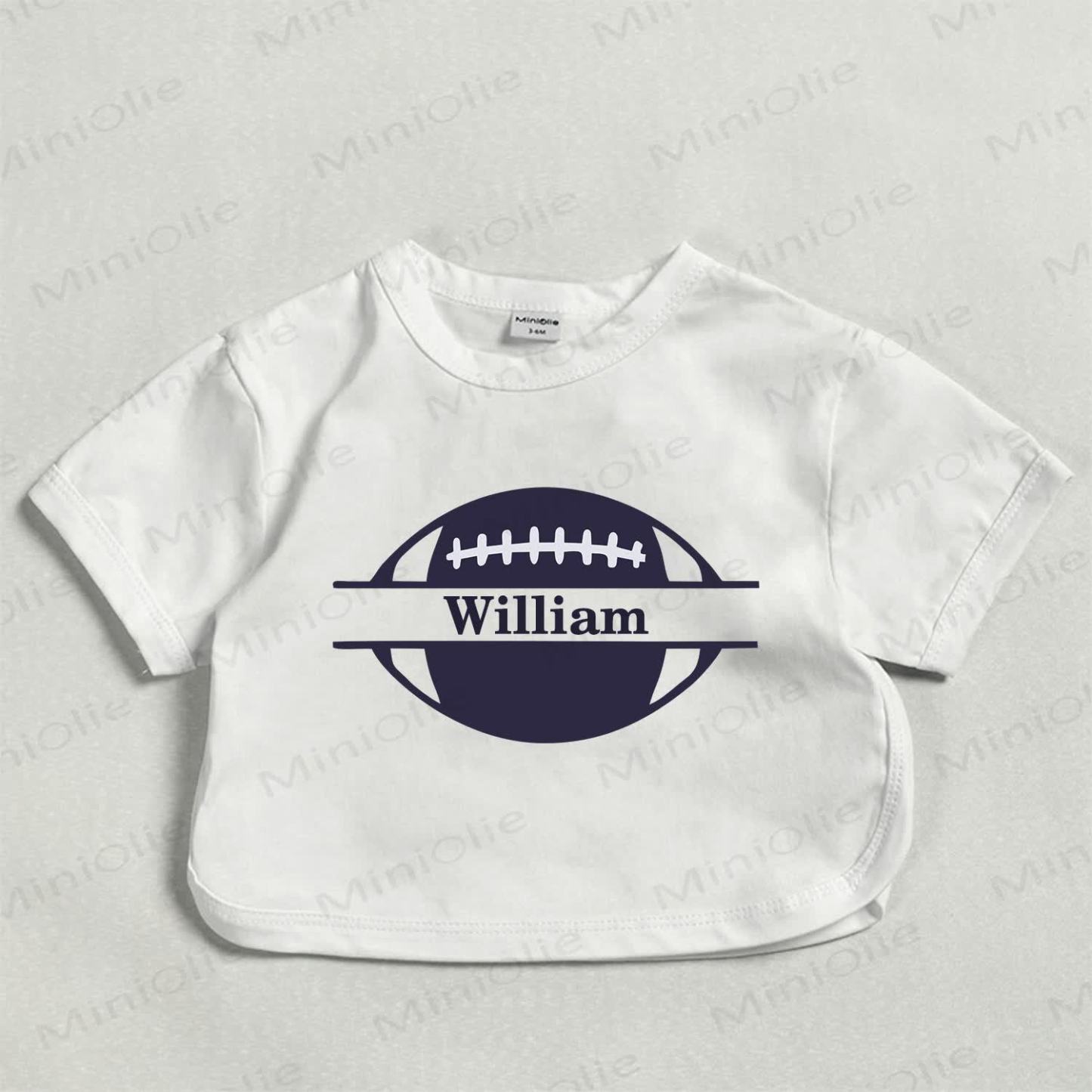 Customized Rugby Baby Write Your Name White T-shirt - image 1