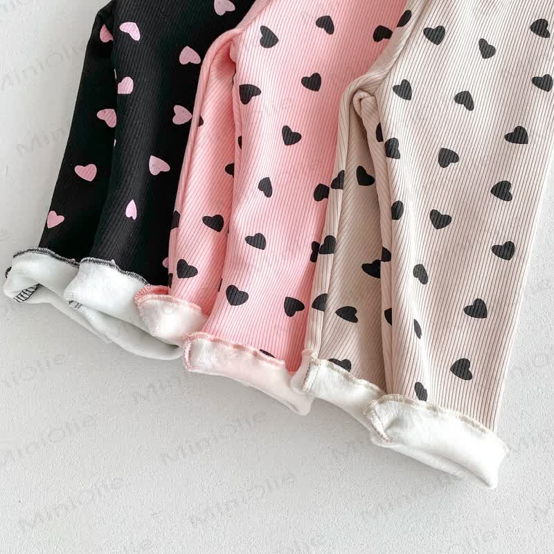 Baby Toddler Girl Heart Fleece Lined Leggings - image 16