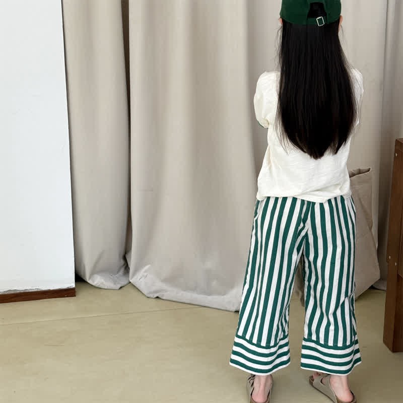 Toddler Girl Striped Simple Loose Pants - image 10