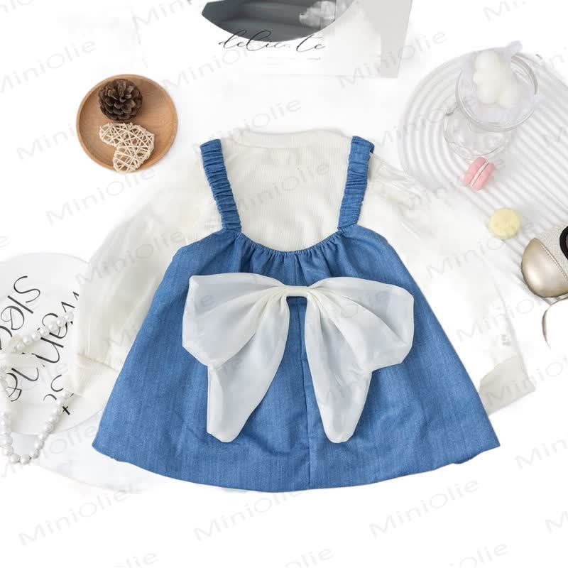 Baby Toddler Bow Dress and Mesh Top - image 3