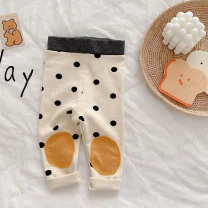 Baby Cute Dots Striped Leggings - Beige Dots - 3-5T - image 6