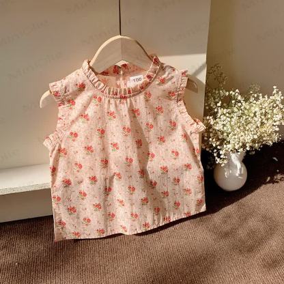 Kid Girl Roses Printed Tank Top - Pink - 10Y - image 17