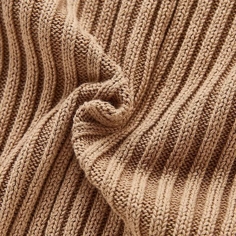 Baby Unisex Solid Color Knitted Romper - image 10