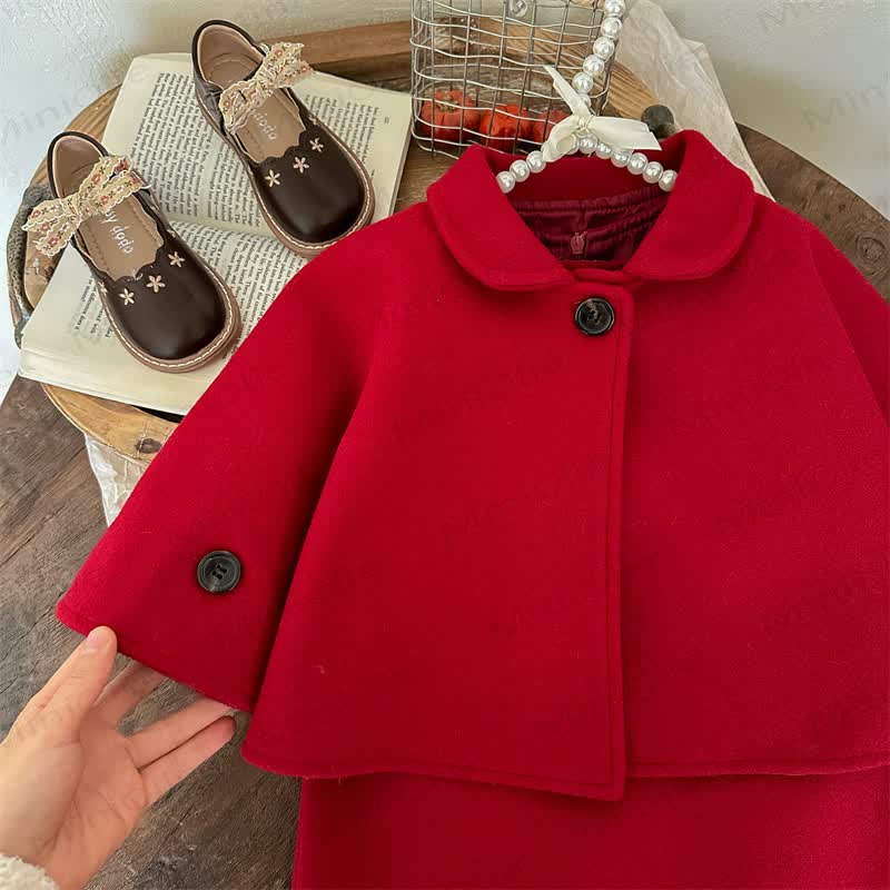 Toddler Cape and Bow Dress 2-piece Set - image 6