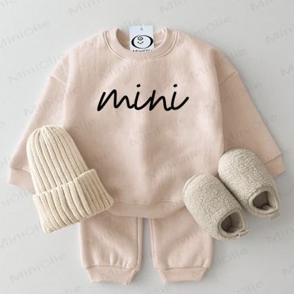 MAMA/MINI Mommy and Me Sweatshirt/Set - Beige - Baby Set: 2-3T - image 2