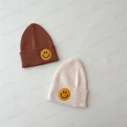 Baby Embroidered Smile Face Beanie - image 4