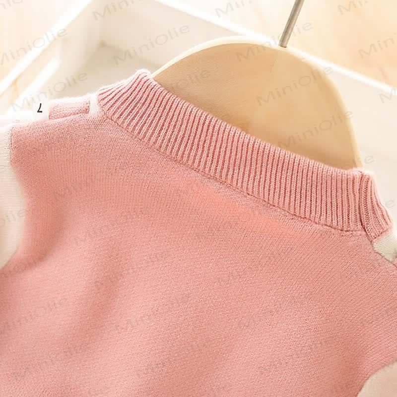 Toddler Girl Bow Bunny Knitted Dress - image 6