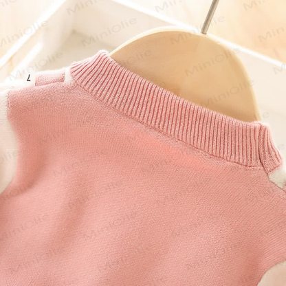 Toddler Girl Bow Bunny Knitted Dress - image 6