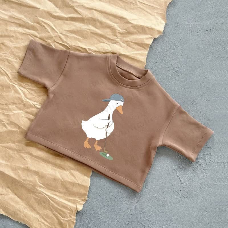 Baby Goose Golf Summer Casual T-Shirt - Brown - 2-3T - image 5