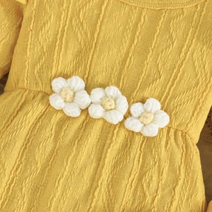 Baby Flower Bodysuit Headband Socks - image 6