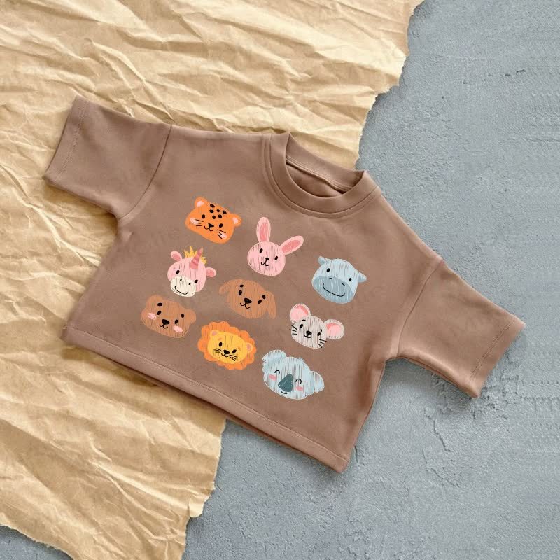 Baby Animal Summer Casual T-Shirt - Brown - 2-3T - image 3
