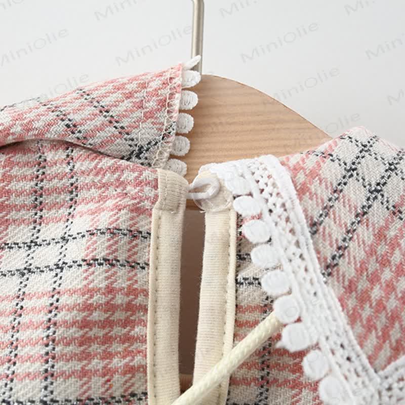 Baby Plaid Dress with Flower Bag - image 5