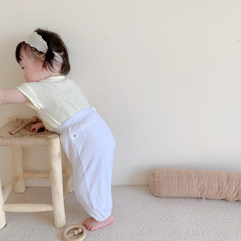 Baby Modal Solid Color Basic Soft Pants - image 25