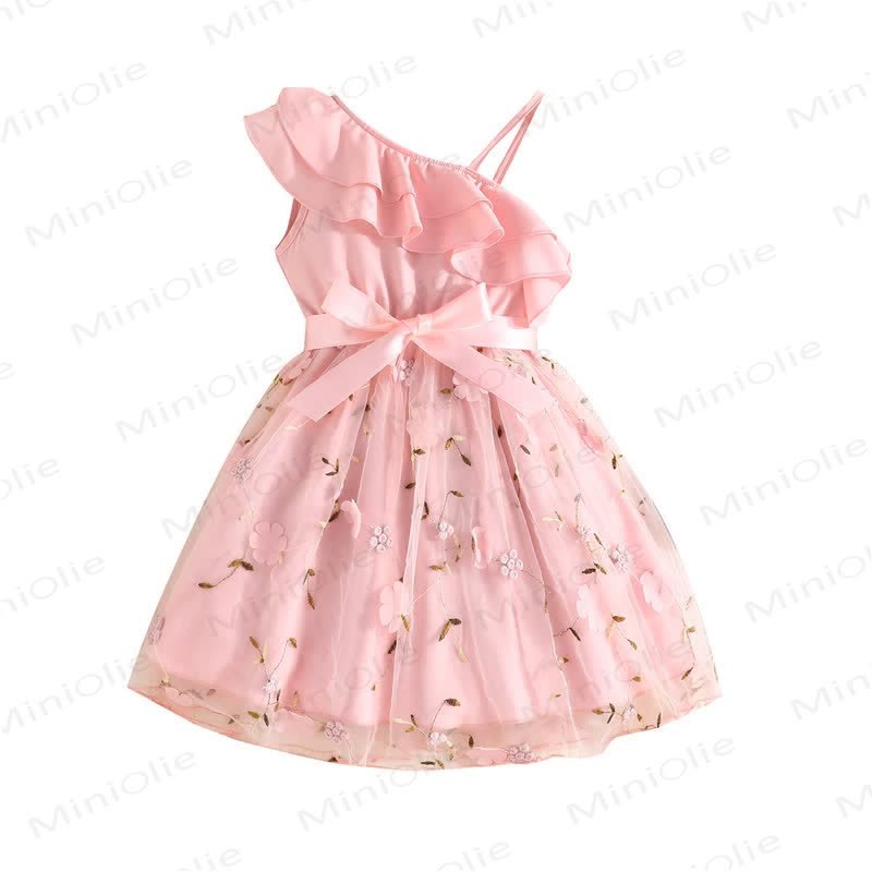 Toddler Flower Bow Tulle Charming Dress - image 5
