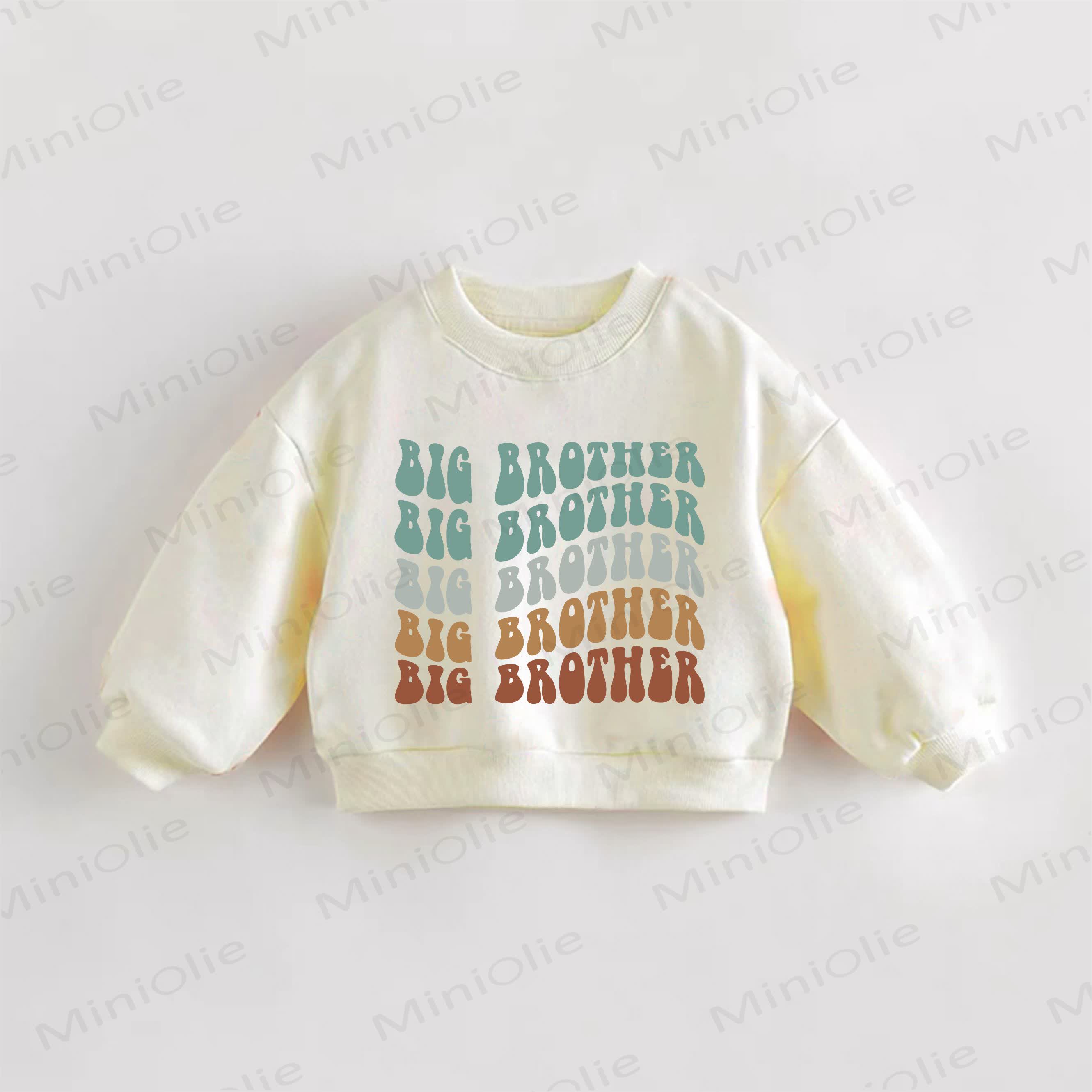 BIG BROTHER Baby Toddler Cream Sweatshirt - Cream - 3-5T - image 1