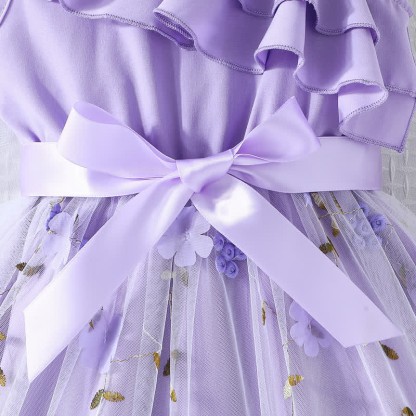 Toddler Flower Bow Tulle Charming Dress - image 14