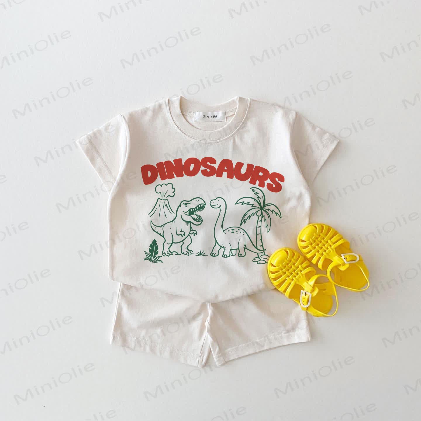 DINOSAURS Baby White 2-piece Set - White - 18-24M - image 1