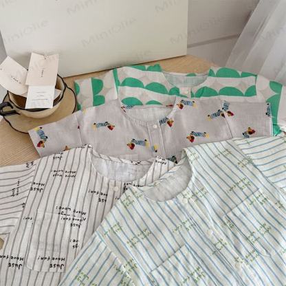 Toddler Animal/Dot/Stripe Print Snap Romper - image 6