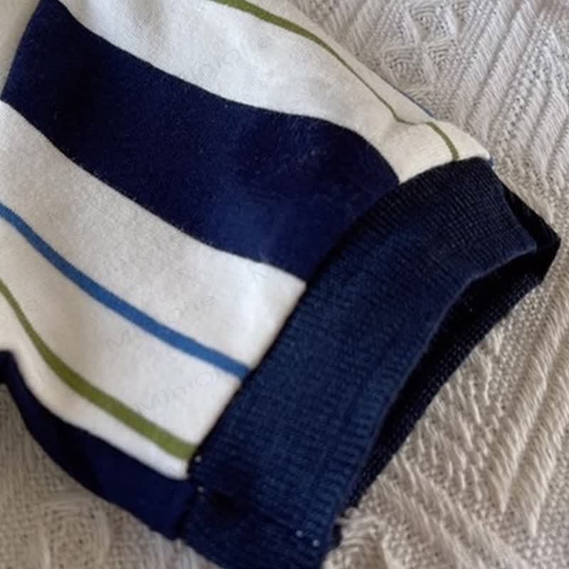 Baby Boys Striped Polo Shirt and Shorts 2 Piece Set - image 8