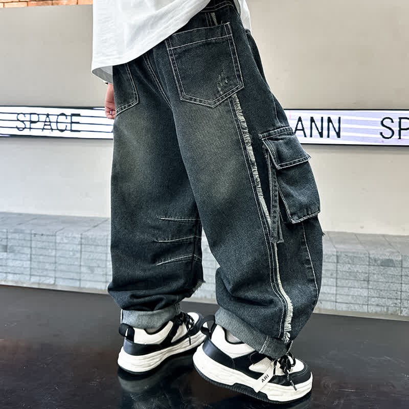 Kid Boy Washed Denim Cool Pants - image 10