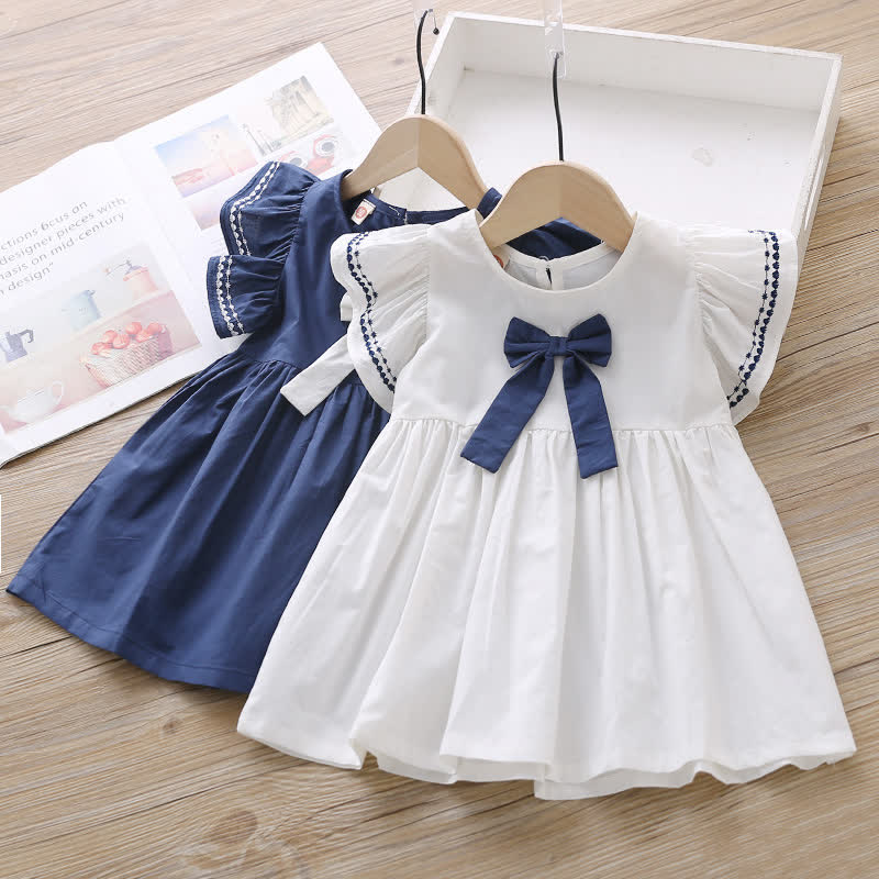 Toddler Bow Ruffled Trendy Dress - image 2