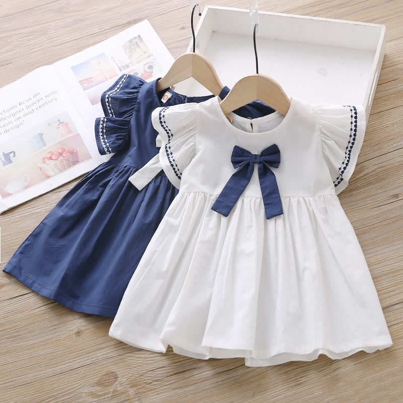 Toddler Bow Ruffled Trendy Dress - image 2