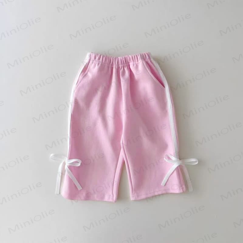 Baby Girl Bow Trim Sweatshirt and Pants 2-piece Set - image 3