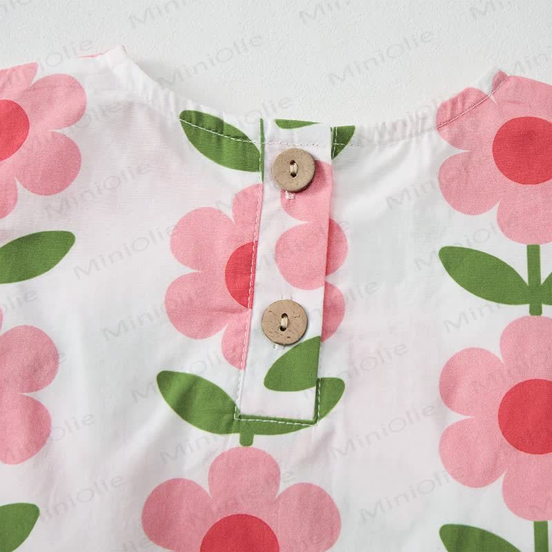 Baby Toddler Floral White Top and Shorts 2-piece Set - image 5