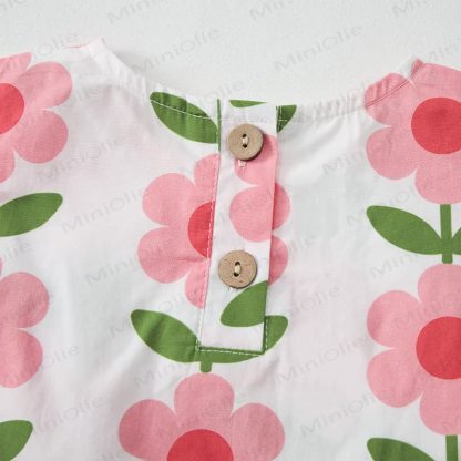 Baby Toddler Floral White Top and Shorts 2-piece Set - image 5