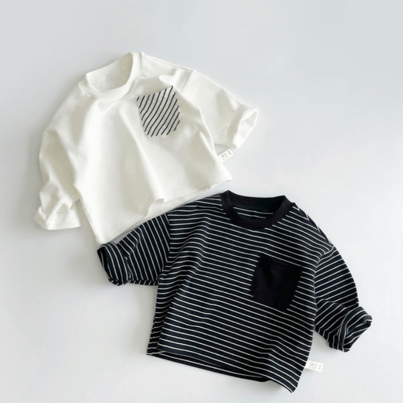 Toddler Striped Base Layer Simple T-Shirt - image 6