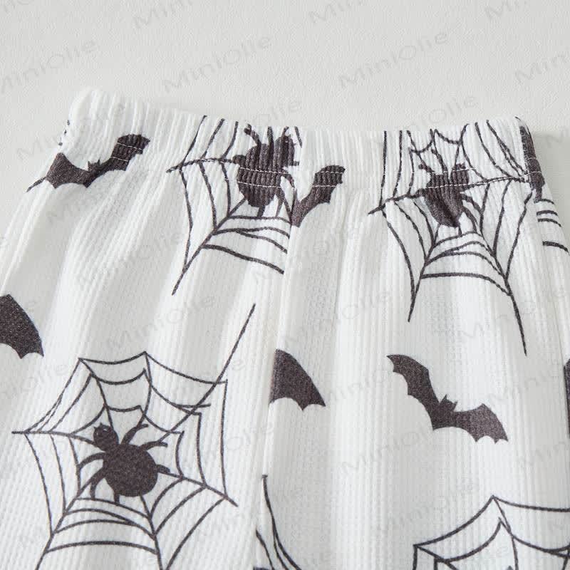 Baby Bat Spider Web Print Waffle 2-piece Set - image 4