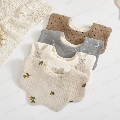 Cotton Muslin Skin-friendly Absorbent Bib 1 Piece - image 1