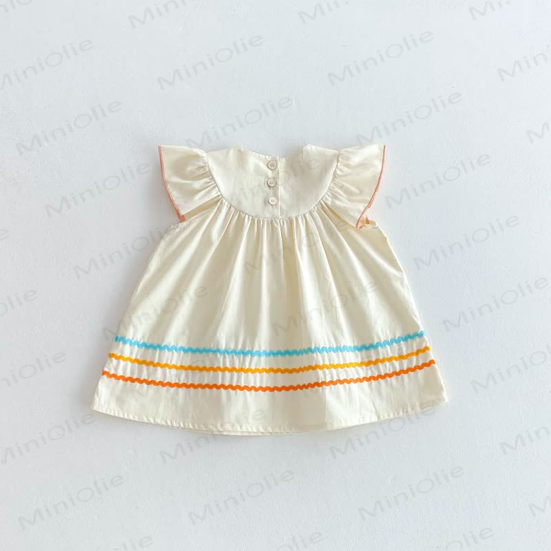 Toddler Embroidered Bear Ruffle Sleeves Dress - image 27