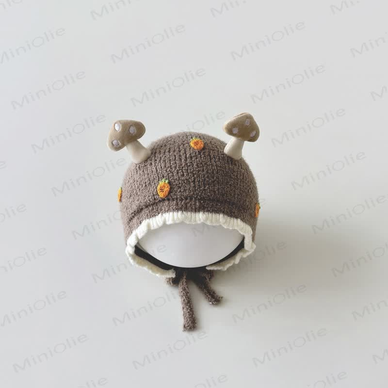 Baby Mushroom Carrot Strawberry Lovely Bonnet - Khaki Carrot - 8M-3T - image 11