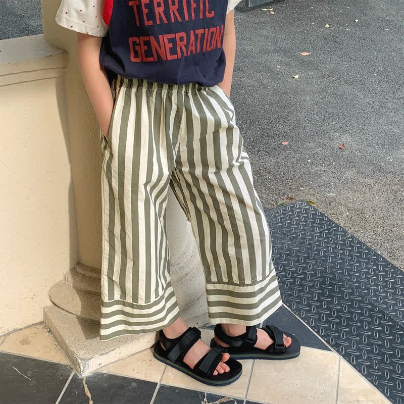 Toddler Girl Striped Simple Loose Pants - image 6