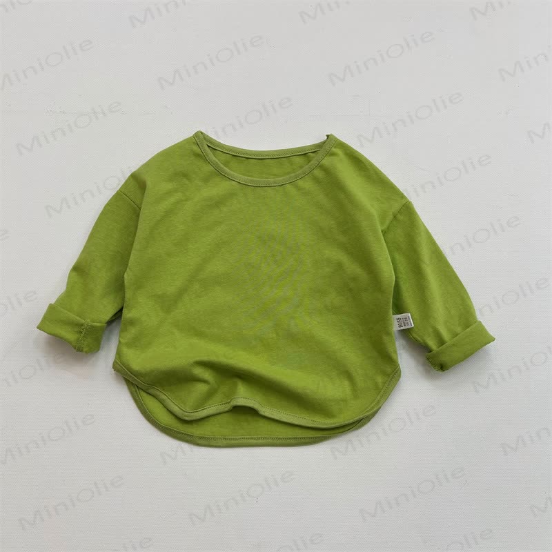 Toddler Loose Solid Color Base Layer T-Shirt - Green - 8Y - image 13