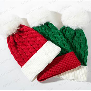Baby Plush Twist Christmas Knitted Beanie - image 2