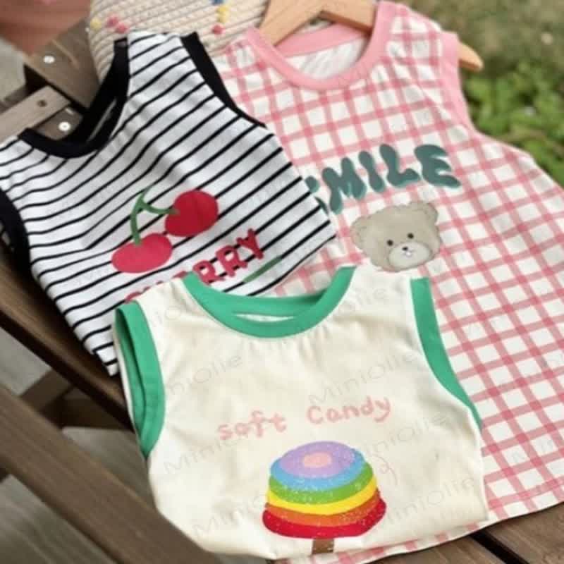Toddler Baby Girl Cartoon Print Sleeveless Dress - image 9