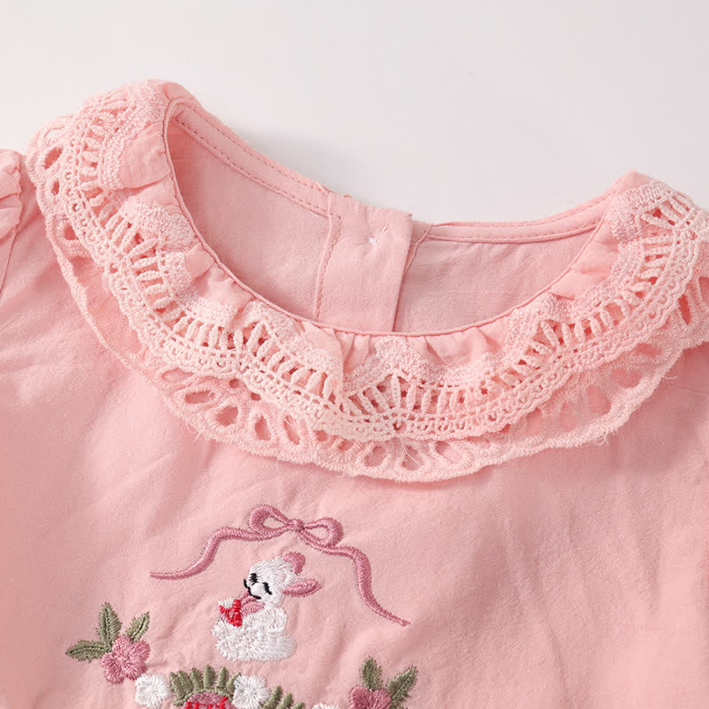 Toddler Strawberry Bow Bunny Sweet Dress - image 4