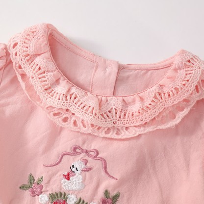 Toddler Strawberry Bow Bunny Sweet Dress - image 4