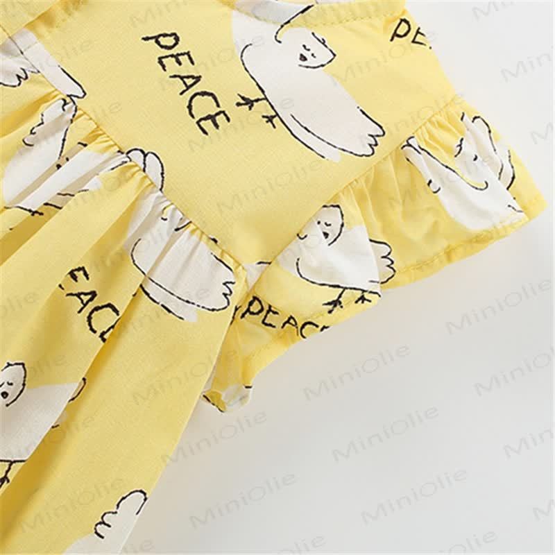 PEACE Toddler Kid Yellow Pigeon Dress - image 5
