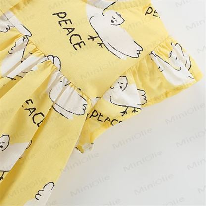 PEACE Toddler Kid Yellow Pigeon Dress - image 5