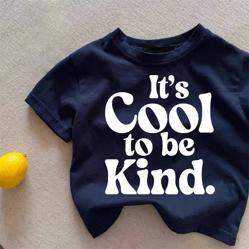 IT'S COOL TO BE KIND. Baby Dark Blue T-shirt - Dark Blue - 2-3T - image 1