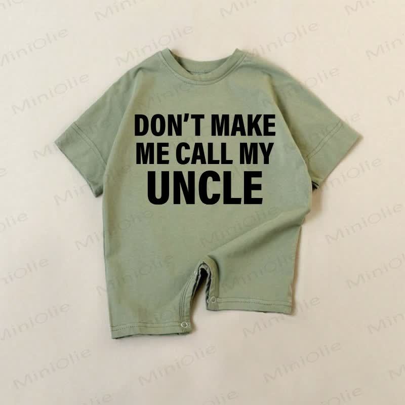 DON'T MAKE ME CALL MY UNCLE Baby Green Romper - Green - 18-24M - image 1